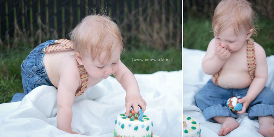 Photographie bébé anniversaire Smash the cake
