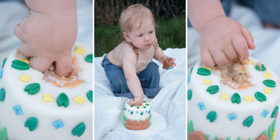 Photographie bébé anniversaire Smash the cake