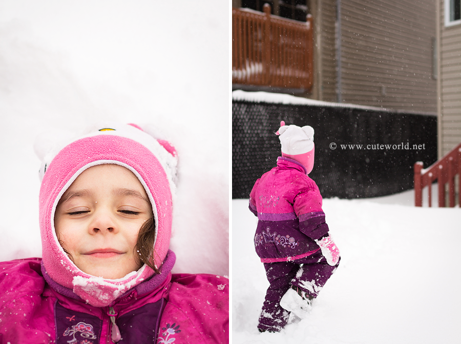 photographie enfant en hiver dans la neige