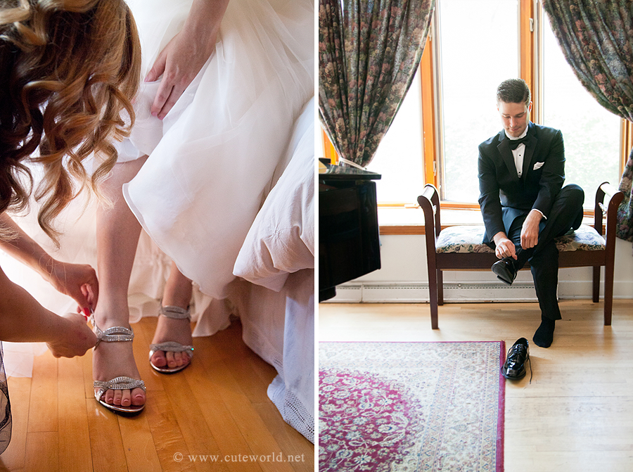 photographie préparation mariés souliers